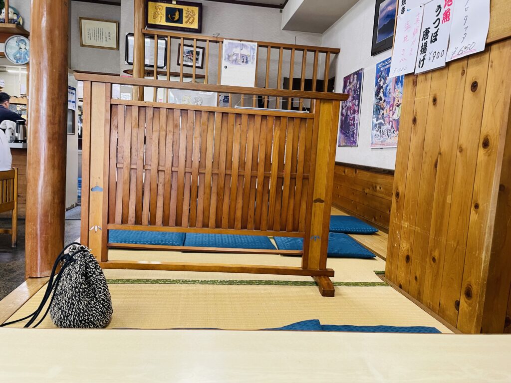 A traditional Japanese tatami room in Tosawaya