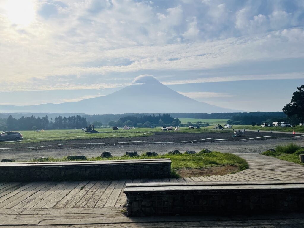 Morning view of Mt. Fuji taken from Fumotoppara campsite