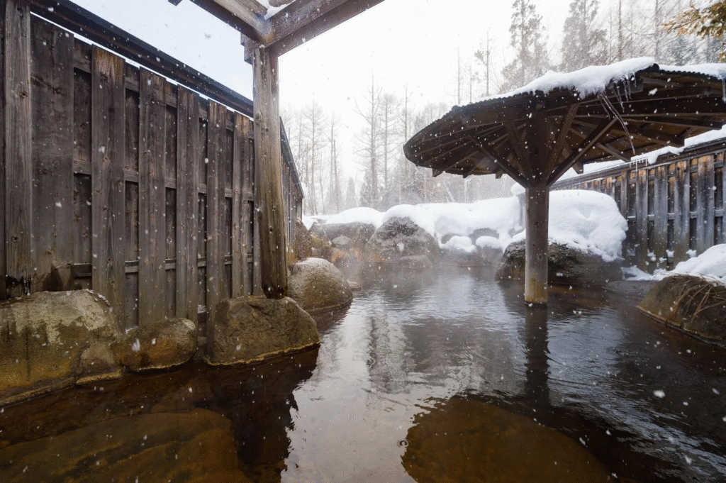 Japanese Onsen nice view